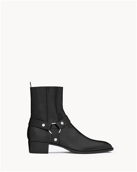 ysl otto boots|Wyatt harness boots in smooth leather .